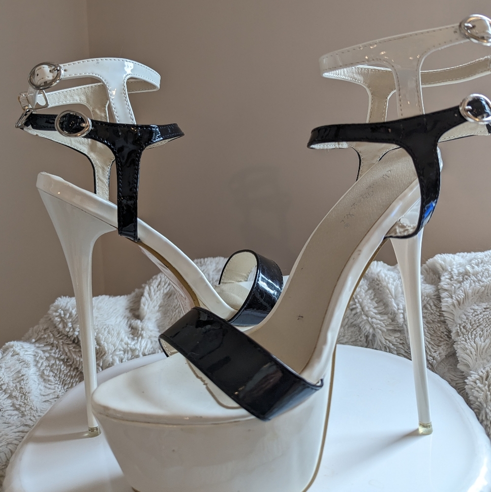 Stiletto Pleasers Pumps with Ankle & Toe Straps